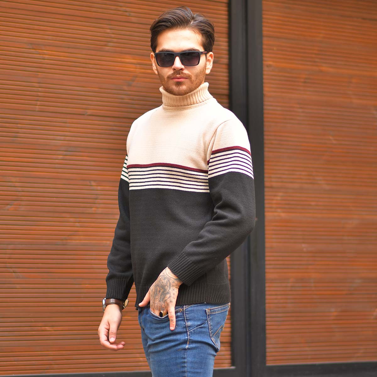 پلیور بافت مردانه مدل Samantha