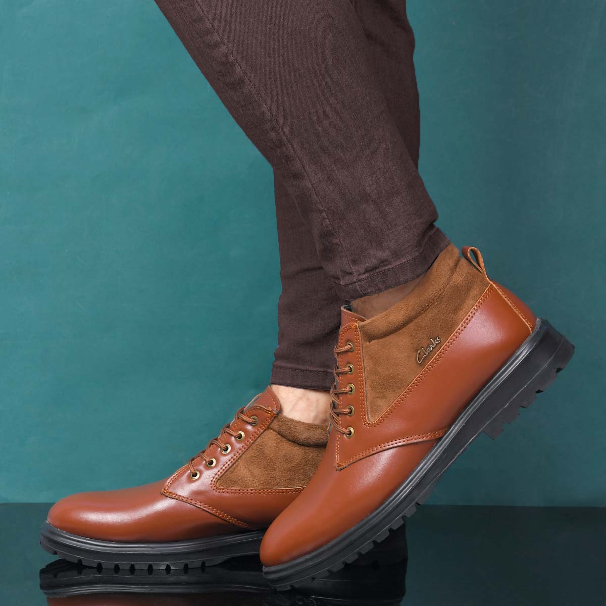 کفش ساقدار مردانه قهوه ای روشن مدل Bonshad