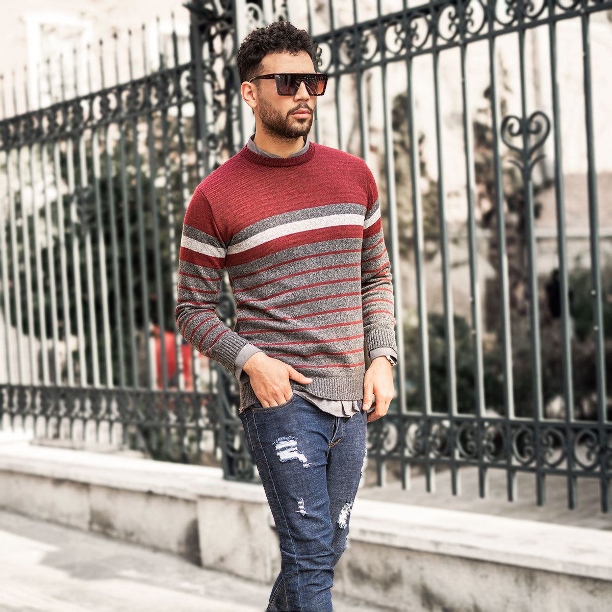 پلیور بافت مردانه مدل azhan