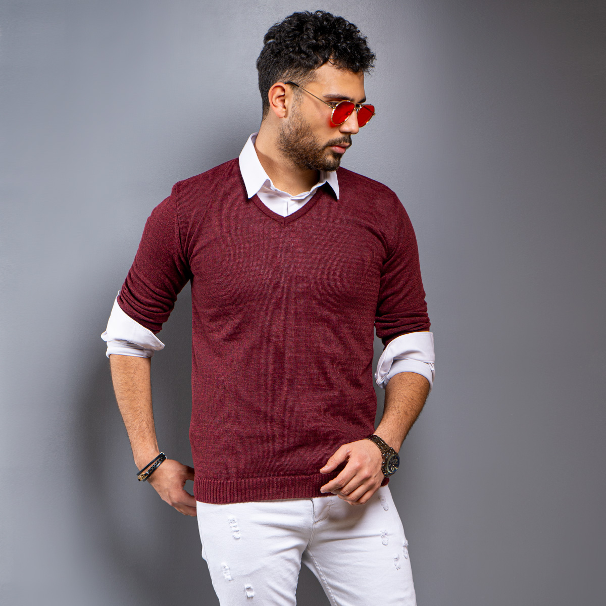 پلیور بافت مردانه مدل Nakisa