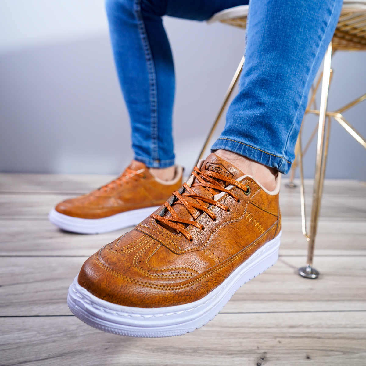 کفش مردانه خردلی مدل WALKER