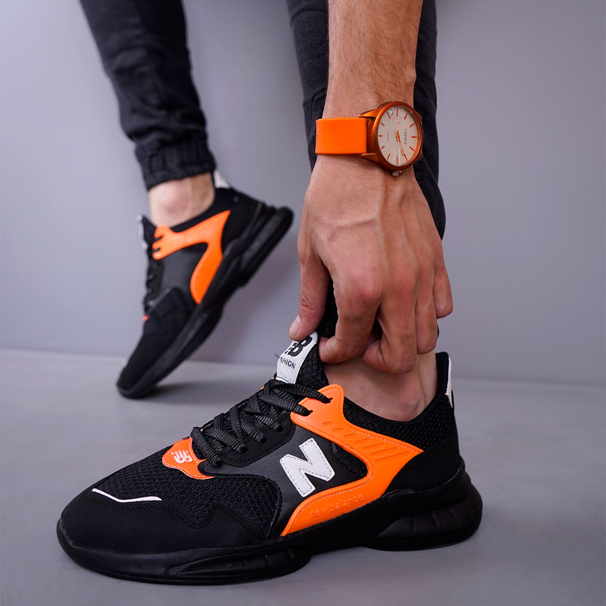 کفش ورزشی مردانه مشکی مدل Nadin