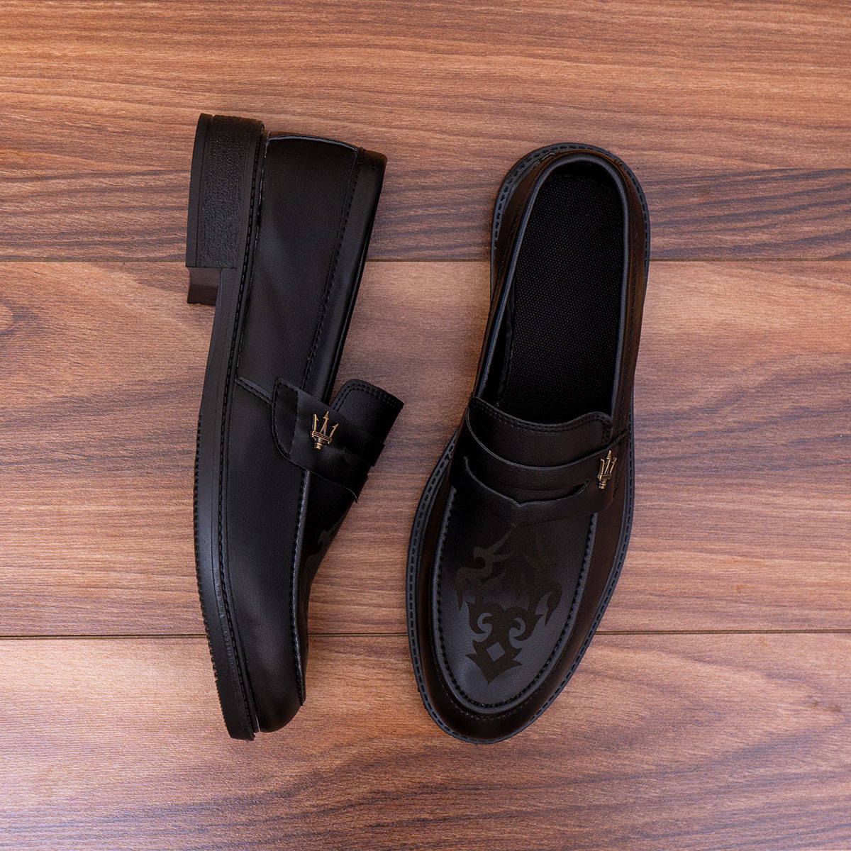 کالج مردانه طرح دار مشکی مدل Harin