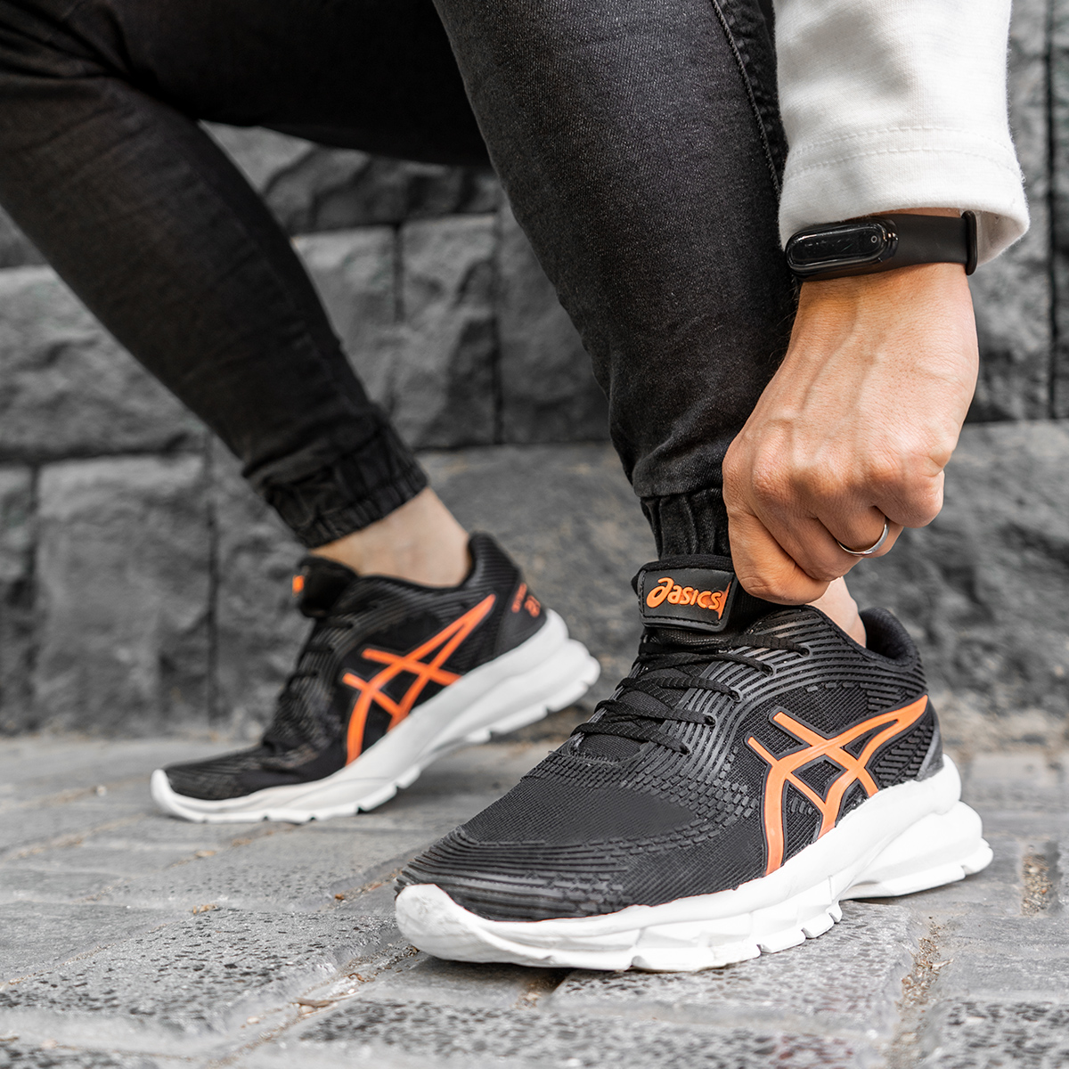 کفش ورزشی اسیکس مردانه مشکی مدل JAVER