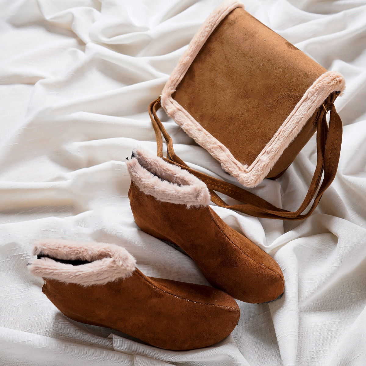 ست کیف و کفش دخترانه ariana عسلی