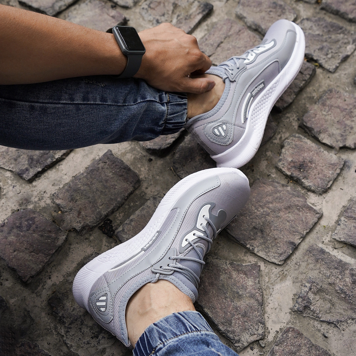 کفش ورزشی مردانه adidas طوسی مدل Broks