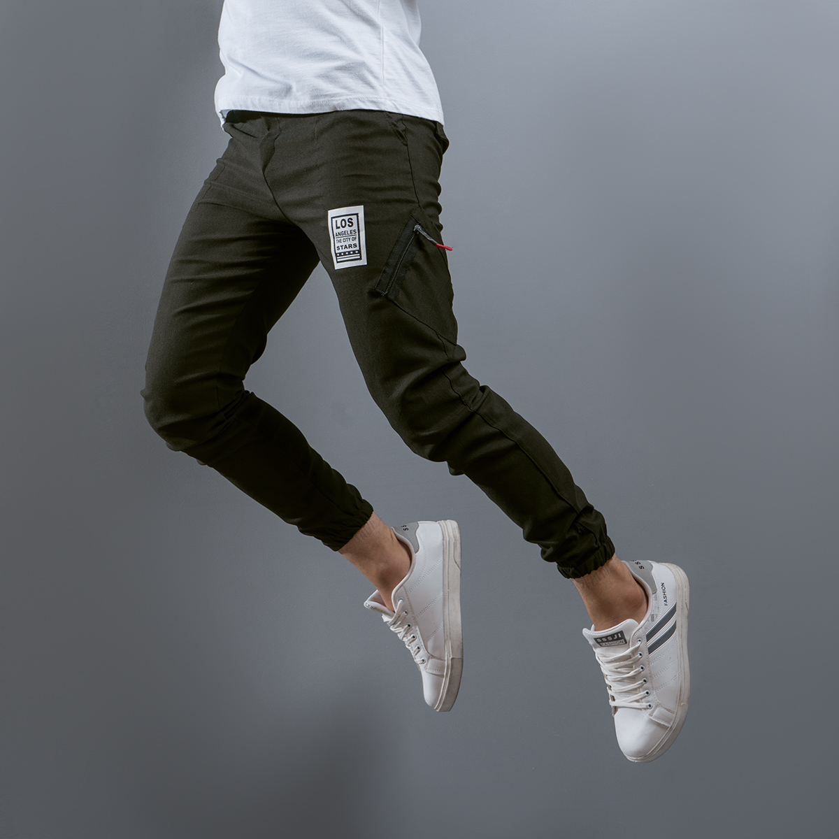 شلوار اسلش Los مردانه سبز لجني مدل kilin