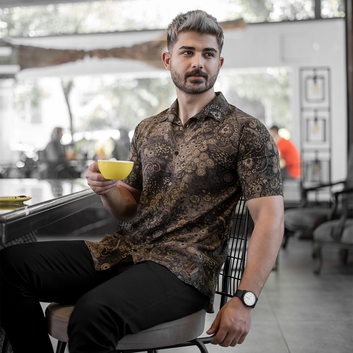 پيراهن هاوايي مردانه مدل Stefan