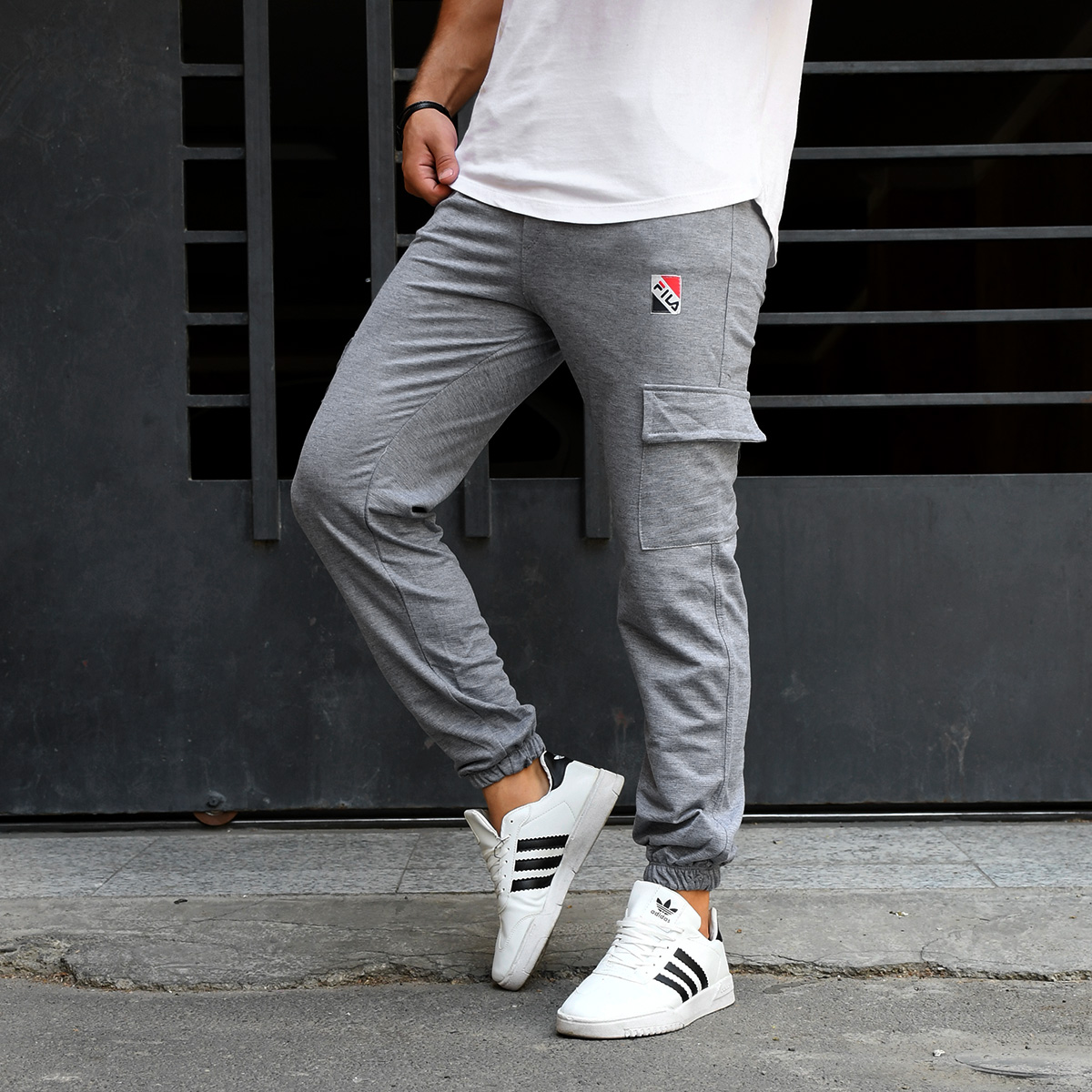 شلوار مردانه طوسی روشن مدل Ramel(T)