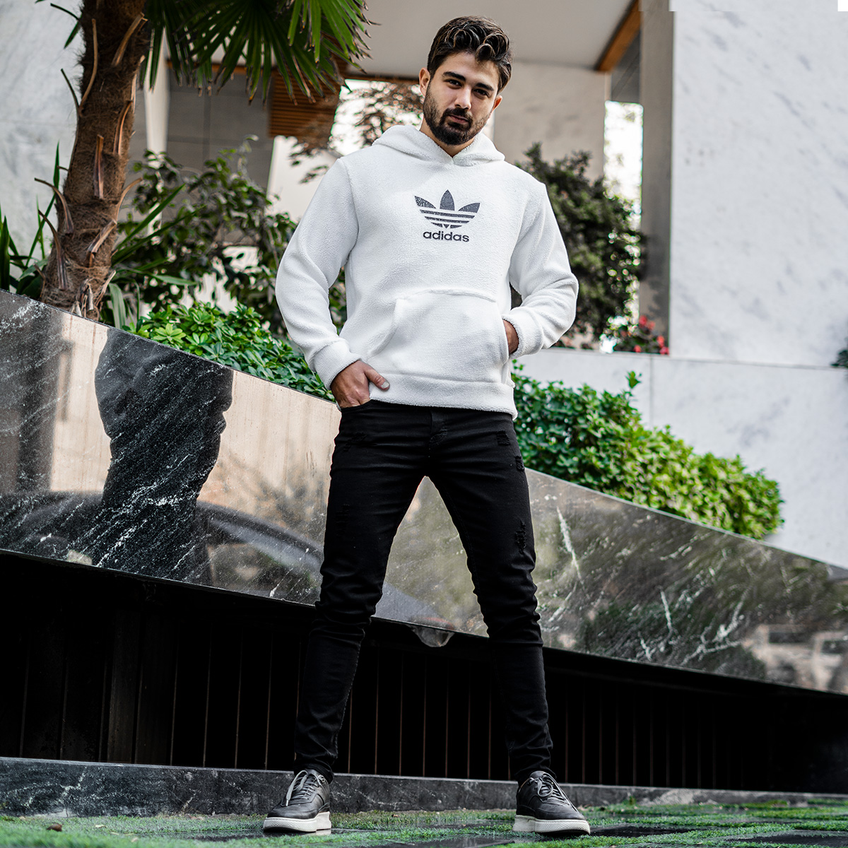 هودی کلاه دار حوله ای مدل adidas