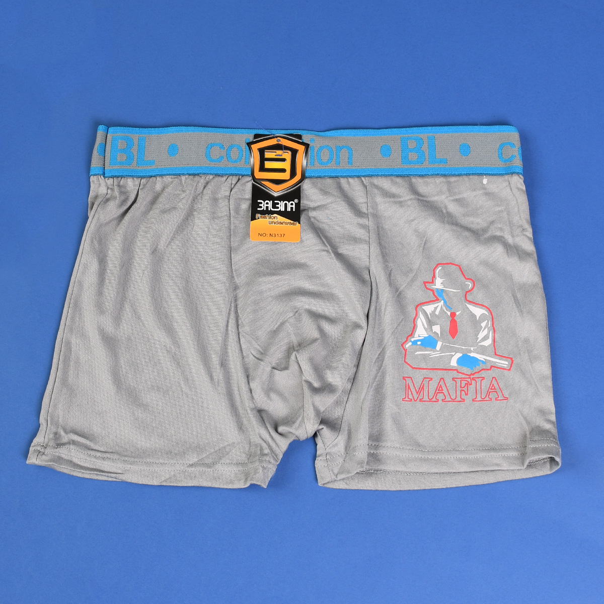 شورت نیم پا طوسی روشنMafiaمدل ۳۱۳۷(T)