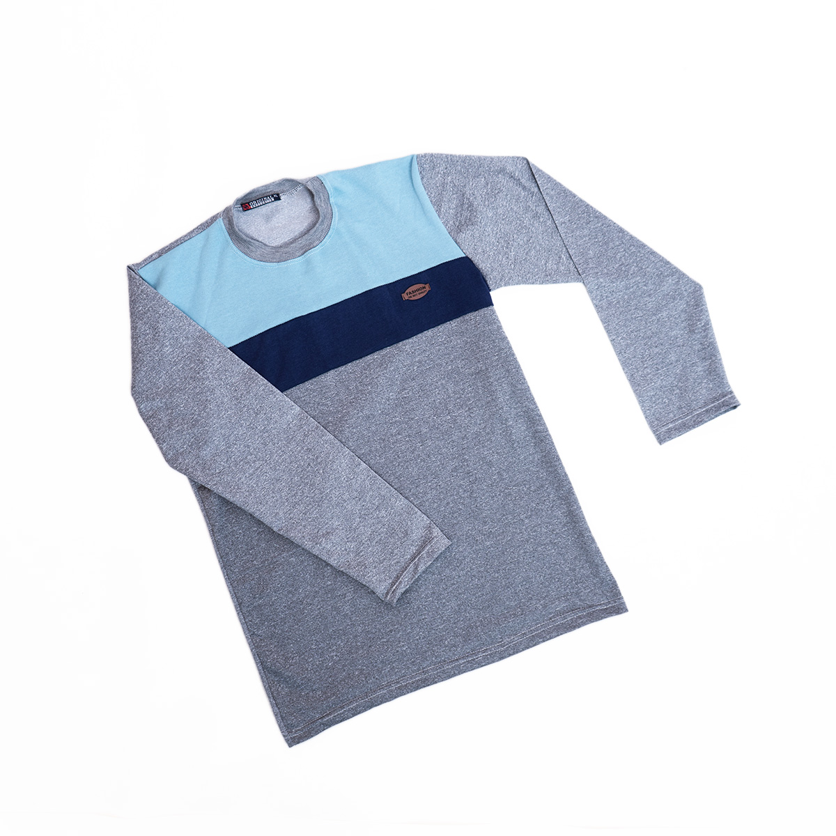 تیشرت پاییزه دوتیکه آبی سرمه ای مدل farhod