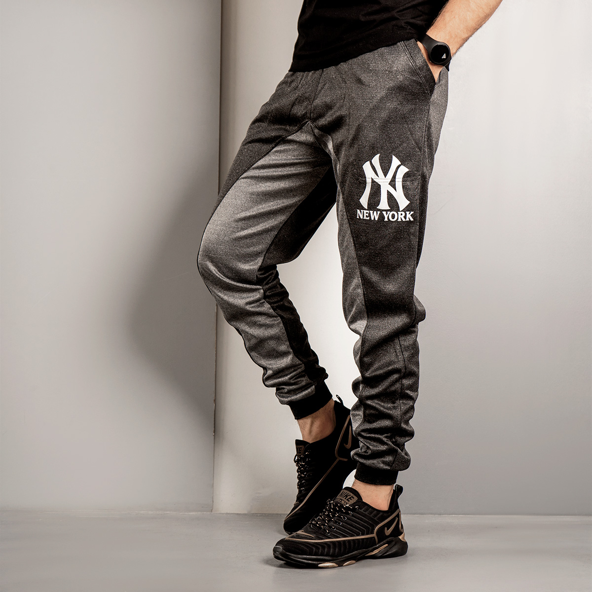 شلوار اسلش مردانه (T)ذغالی مدل N Y