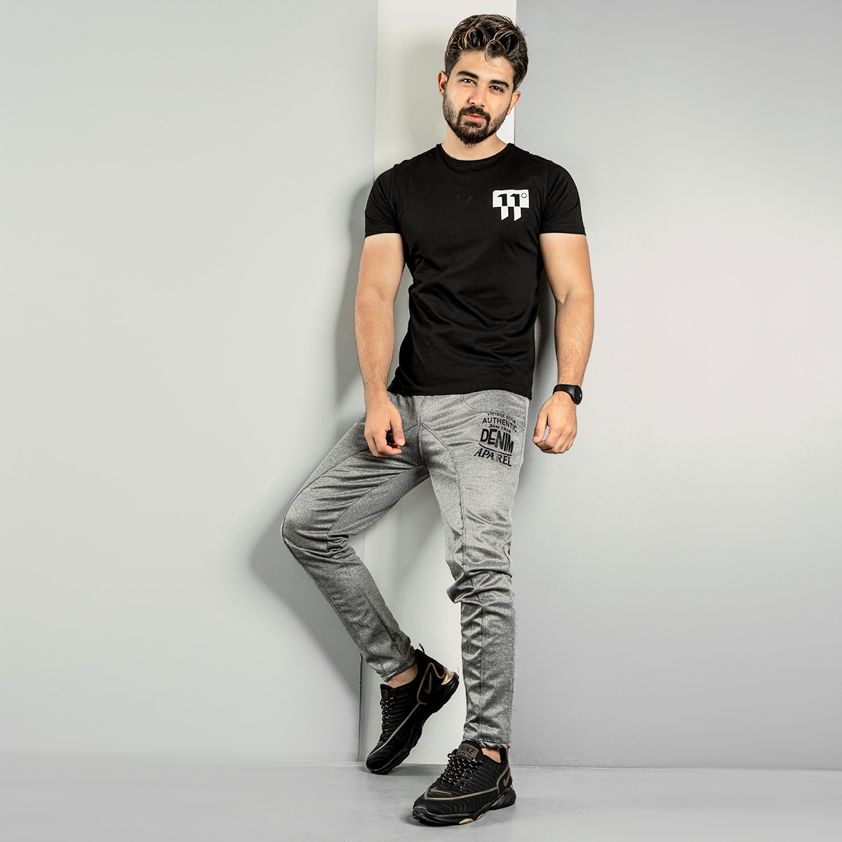 شلوار اسلش مردانه(T) طوسی مدل 2340