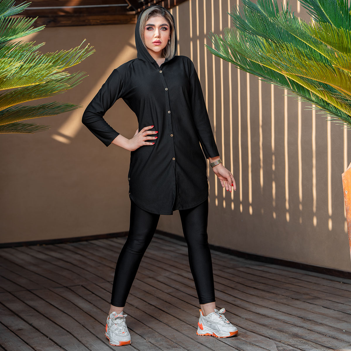 مانتو مشکی مدل Nafas