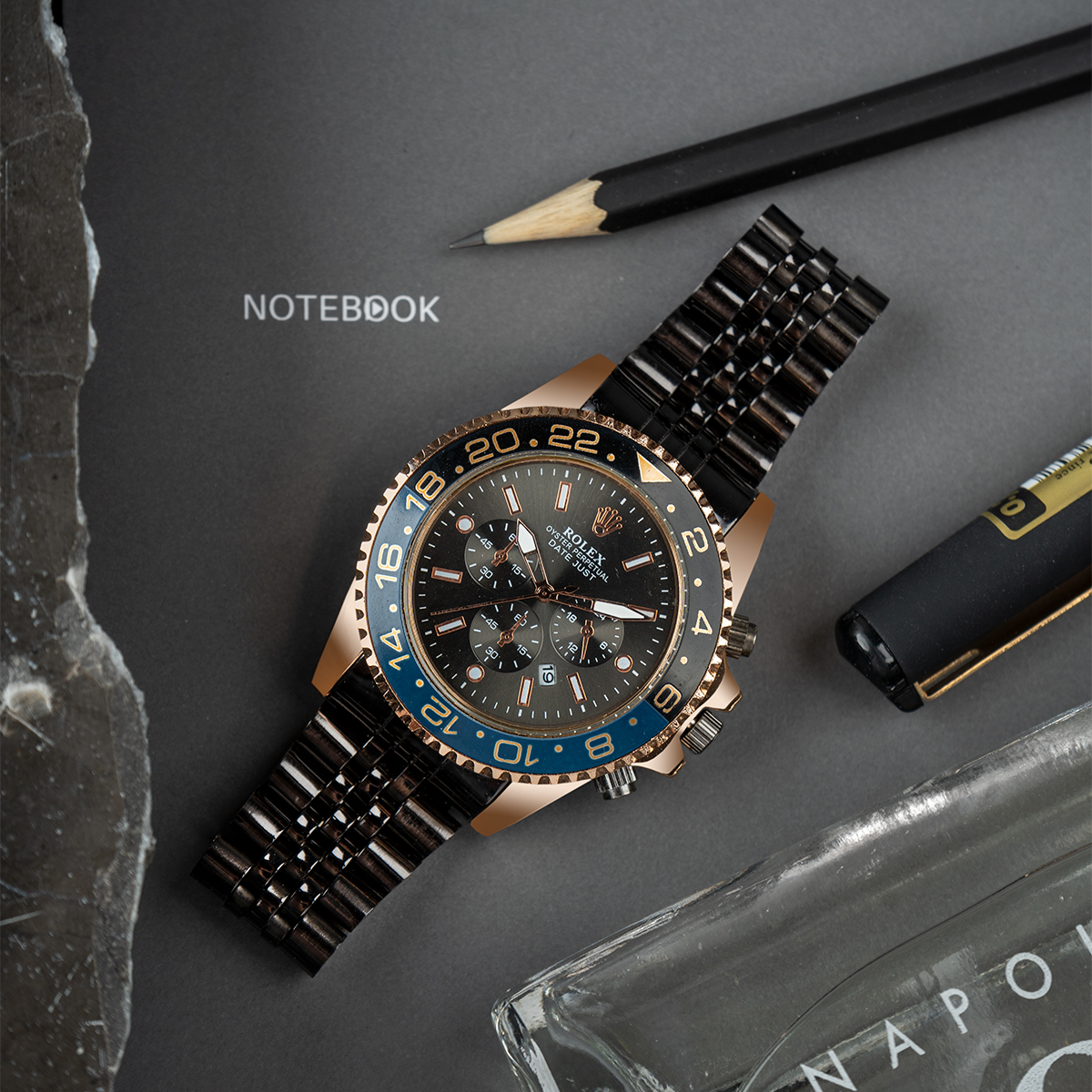 ساعت Rolex مشکی مدل santa