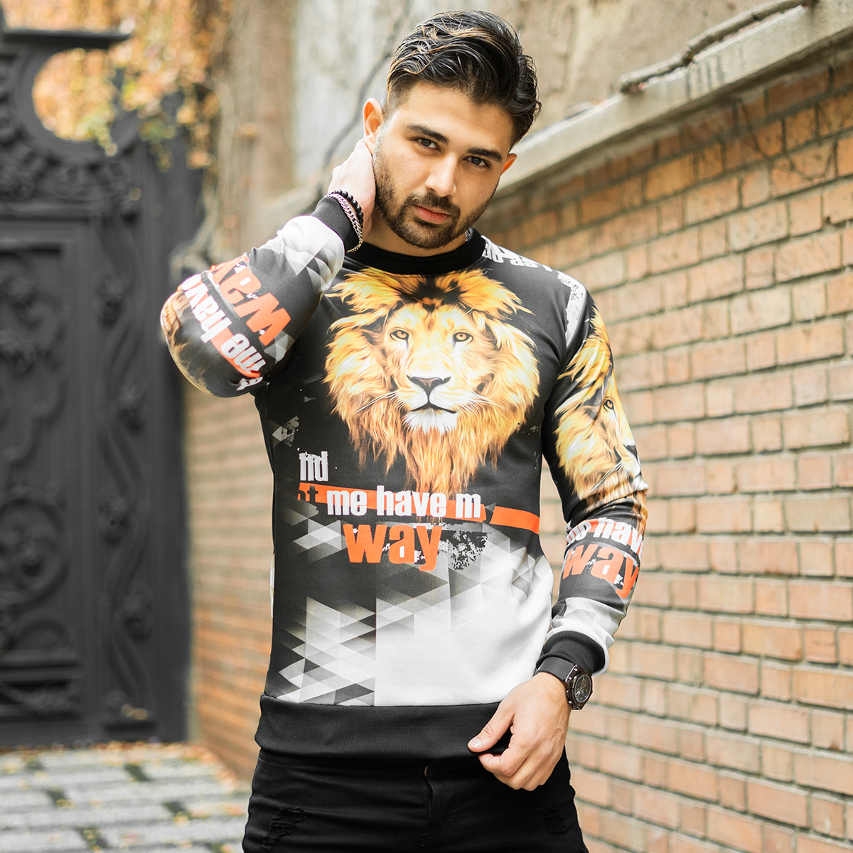 دورس مردانه طرح شیر مشکی مدل kasra