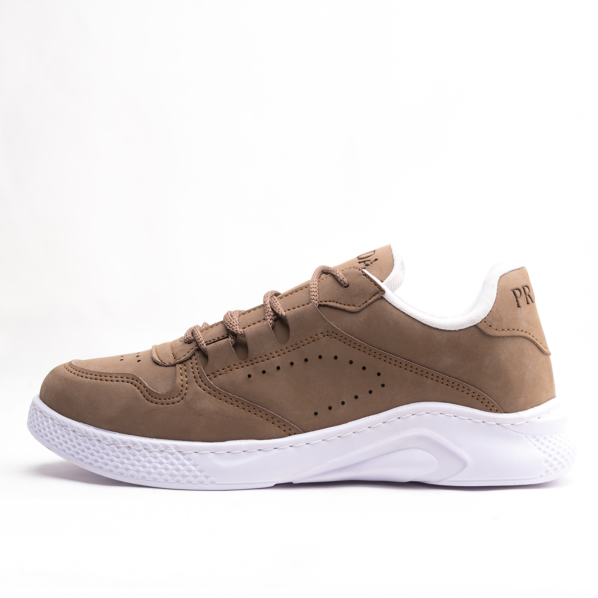 کفش تخت مردانه قهوه ای مدل Prada