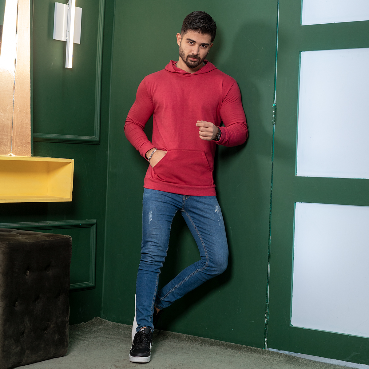 هودی مردانه قرمزمدل Ramtin