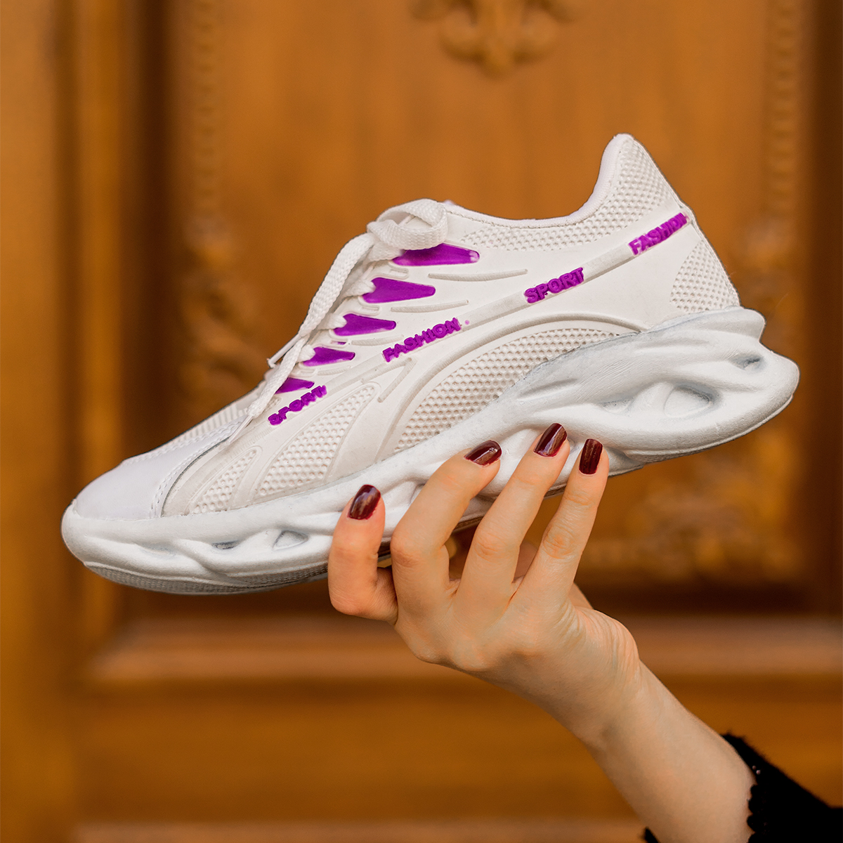 کفش وزرشی زنانه سفید مدل Shiva