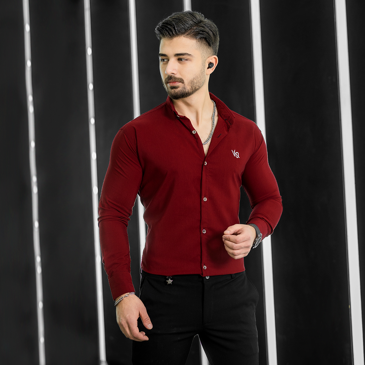 پیراهن مردانه قرمز مدل VQ