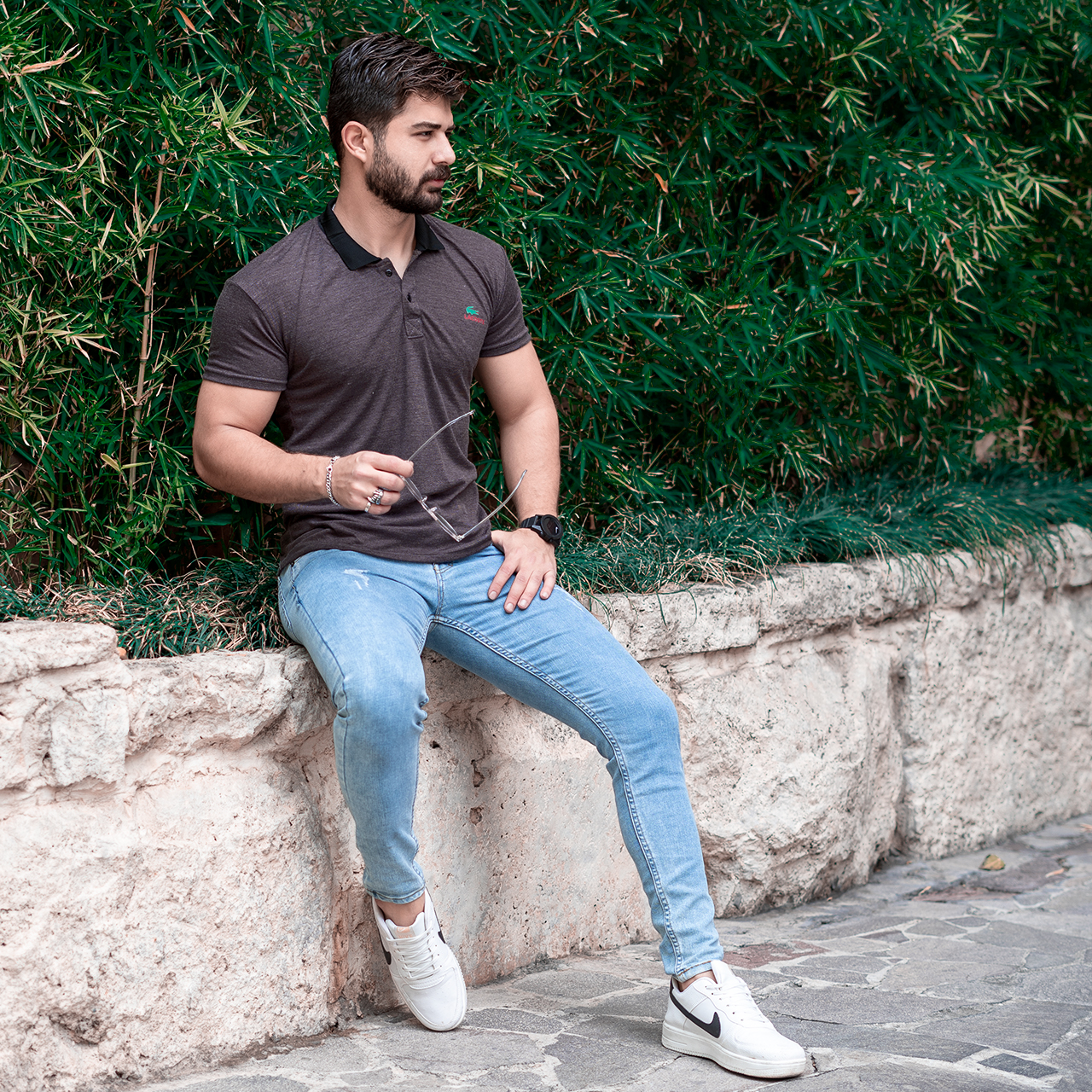 تیشرت مردانه ( مارک رندوم )بنفش مدل kapi