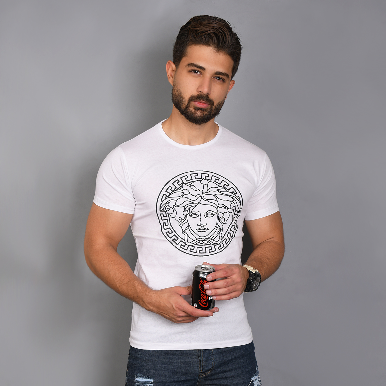 تیشرت (T) مردانه سفید مدل Versace