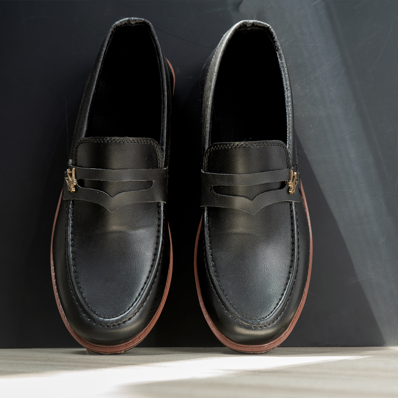 کفش کالج مازراتی مشکی مردانه مدل loafer