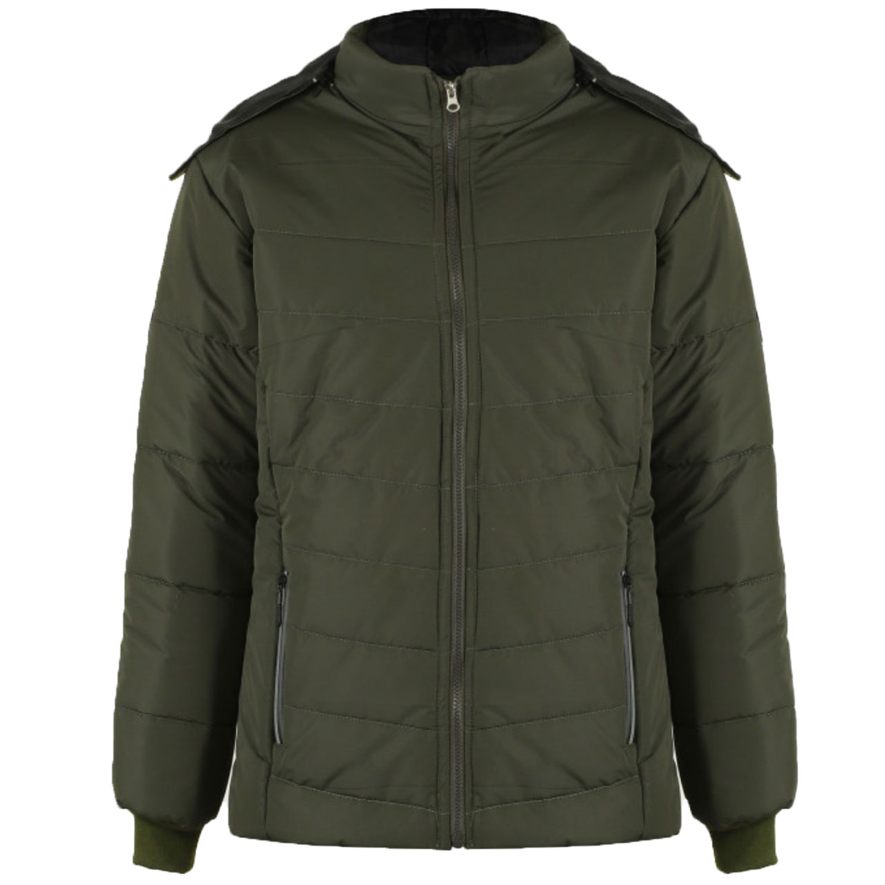 کاپشن مردانه ساده سبز مدلAidin