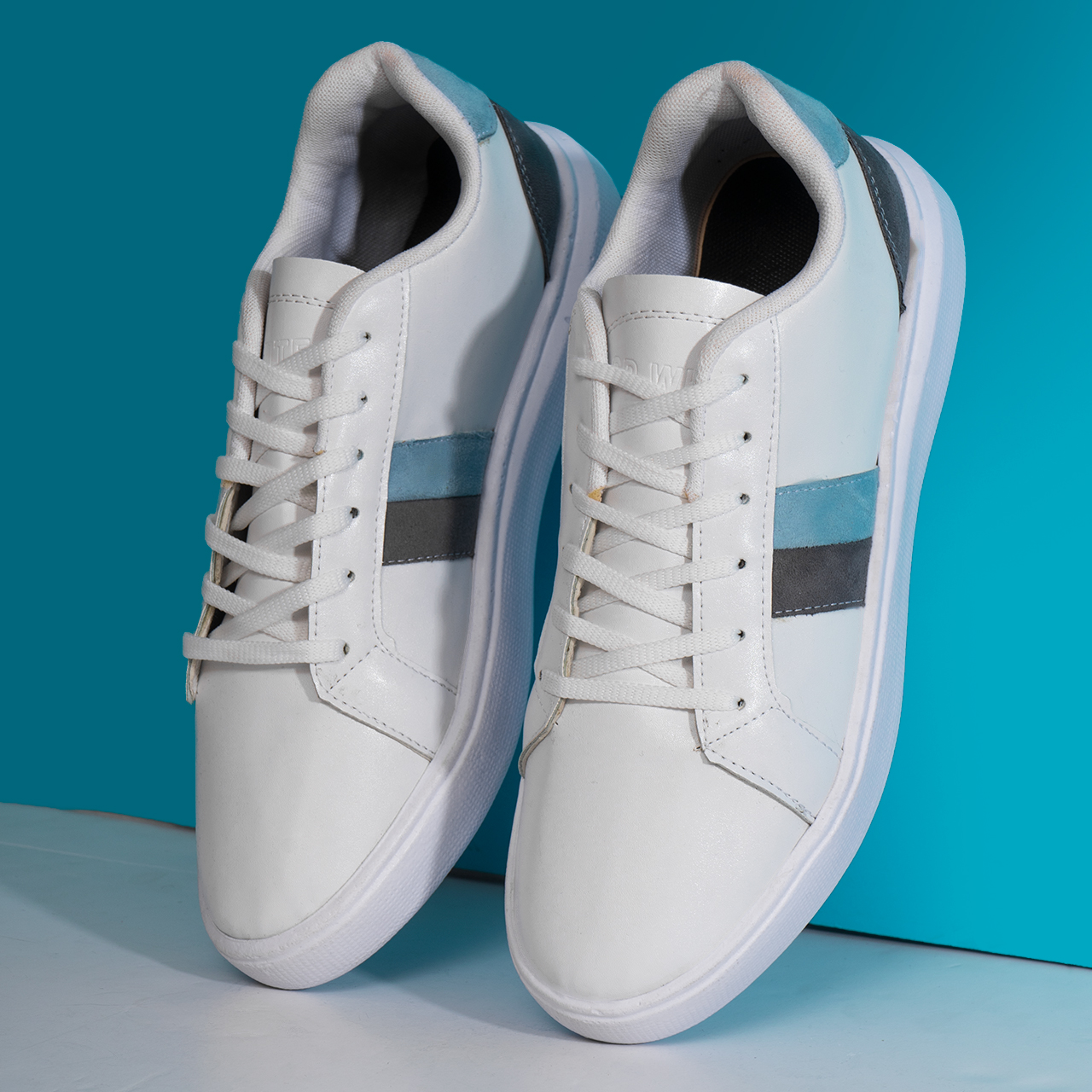 کفش تخت مردانه سفیدآبی مدل vensi