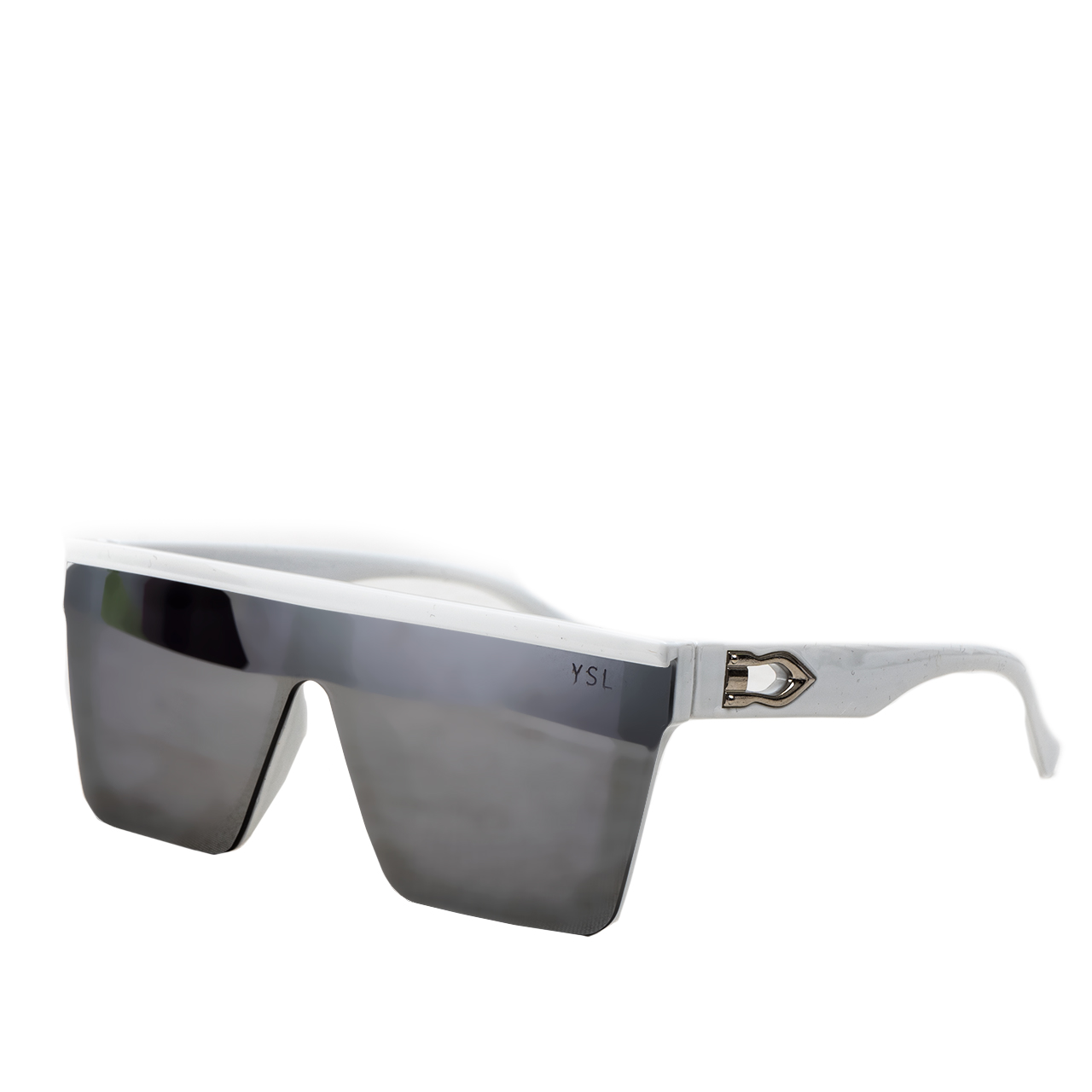 عینک آفتابی آینه ای سفید مدل ysl
