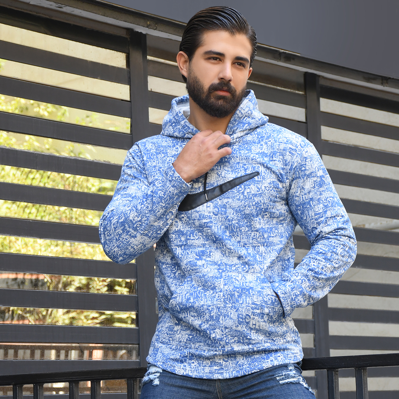 هودی نایک آبی مردانه مدل N22