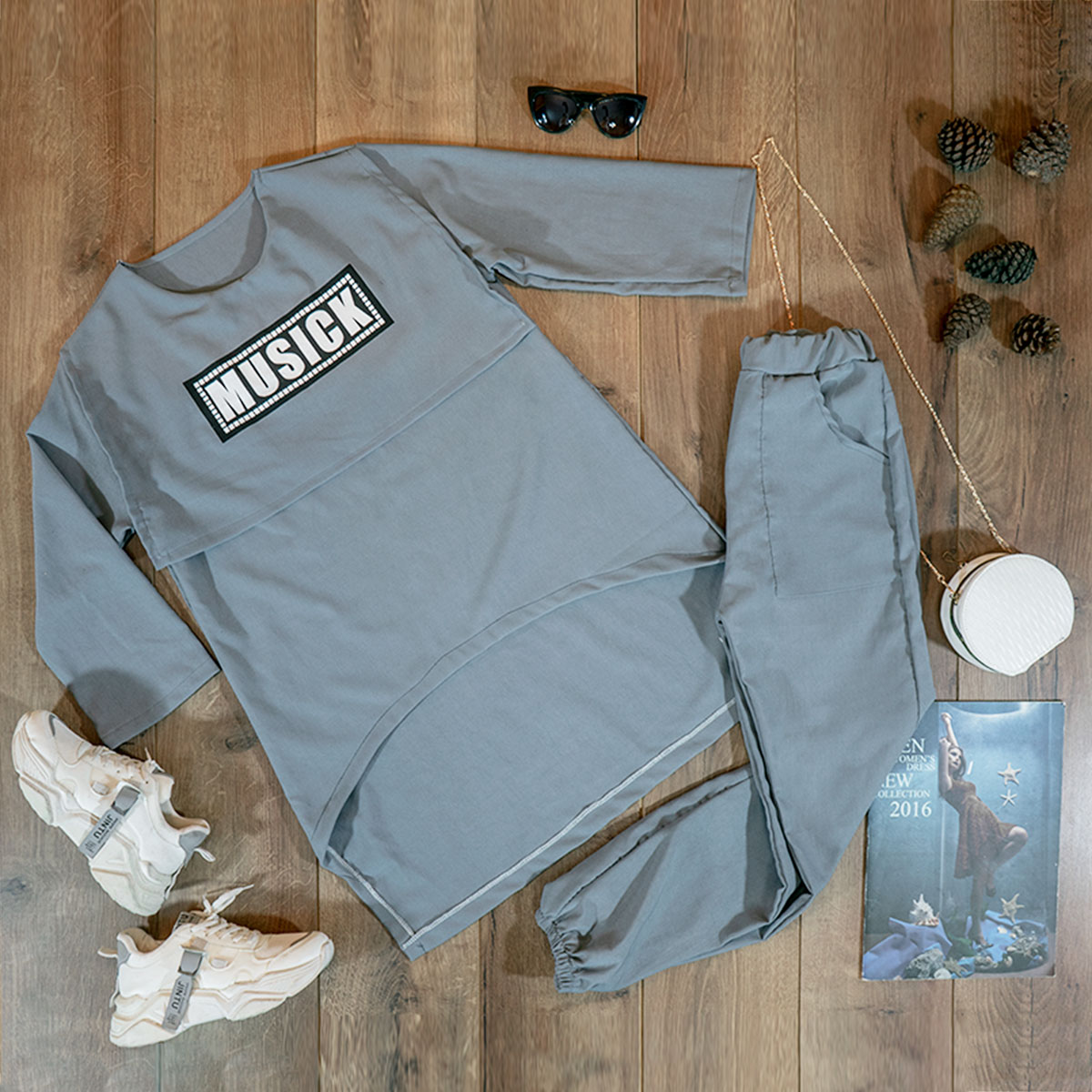 هودی دخترانه طوسی مدل X162