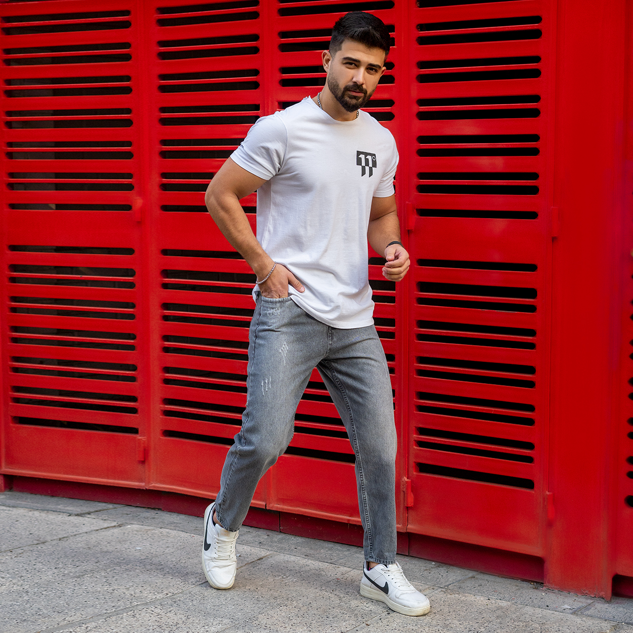 شلوار جین ذغالی مردانه مدل ABTIN