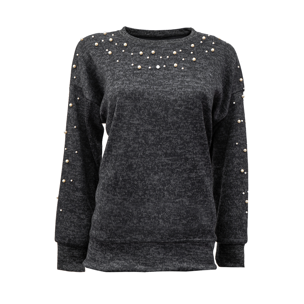 بلوز مرواریدی ذغالی دخترانه مدل venos