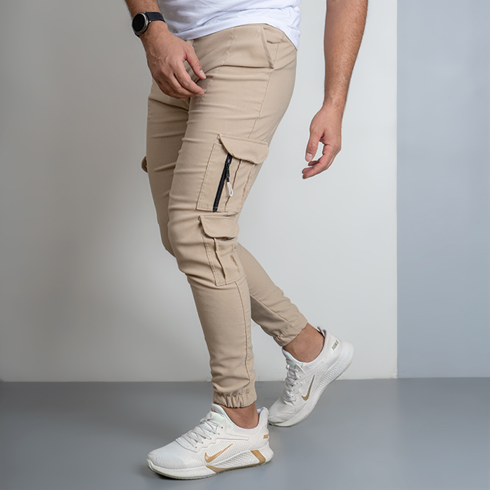 شلوار اسلش مردانه کرم مدل Alima