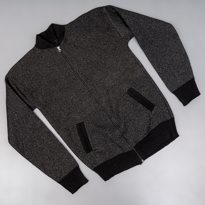 سوییشرت بافت ذغالی مردانه مدل TIMO