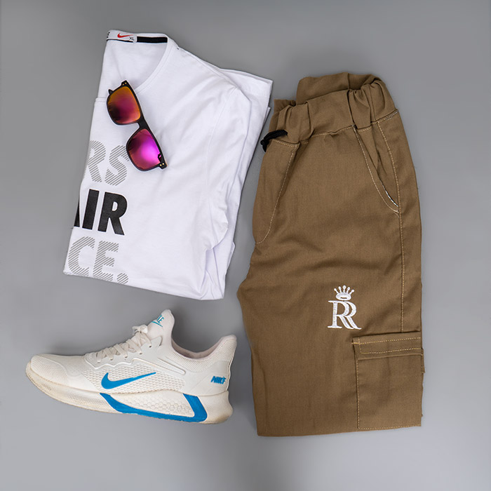 شلوار اسلش خاکی مردانه مدل R15