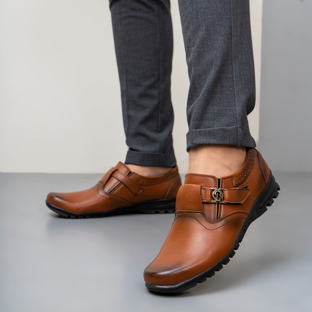 کفش مردانه عسلی مدل RAGA