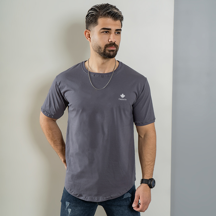 تیشرت مردانه طوسی مدل Canada