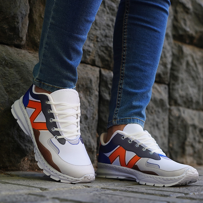 کفش ورزشی (T) نارنجی آبی مردانه مدل upin