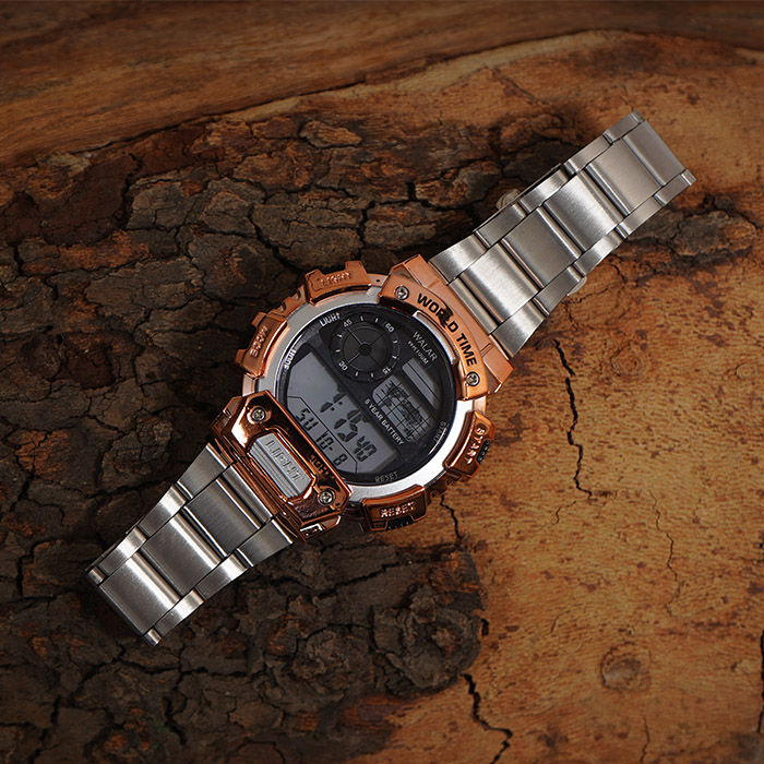 ساعت مچی کامپیوتری رزگلد مدل Worldtime