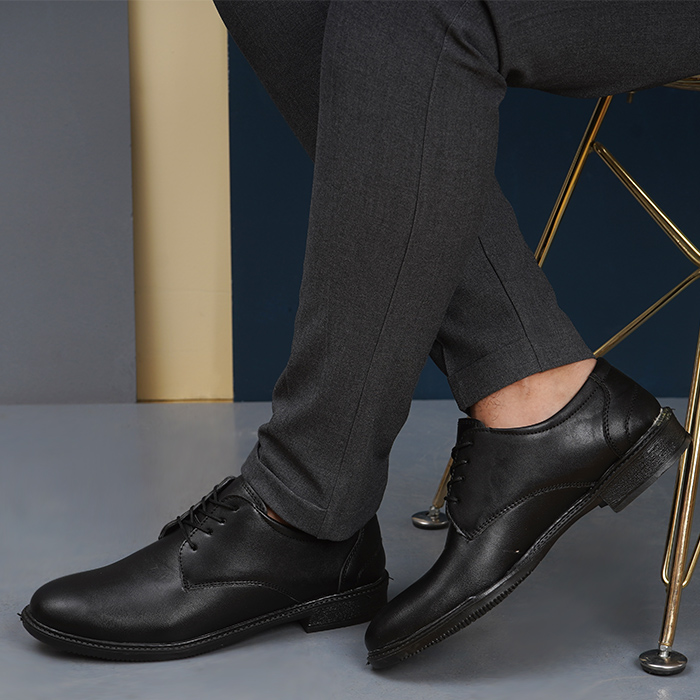 کفش رسمی مردانه مشکی مدل elvin