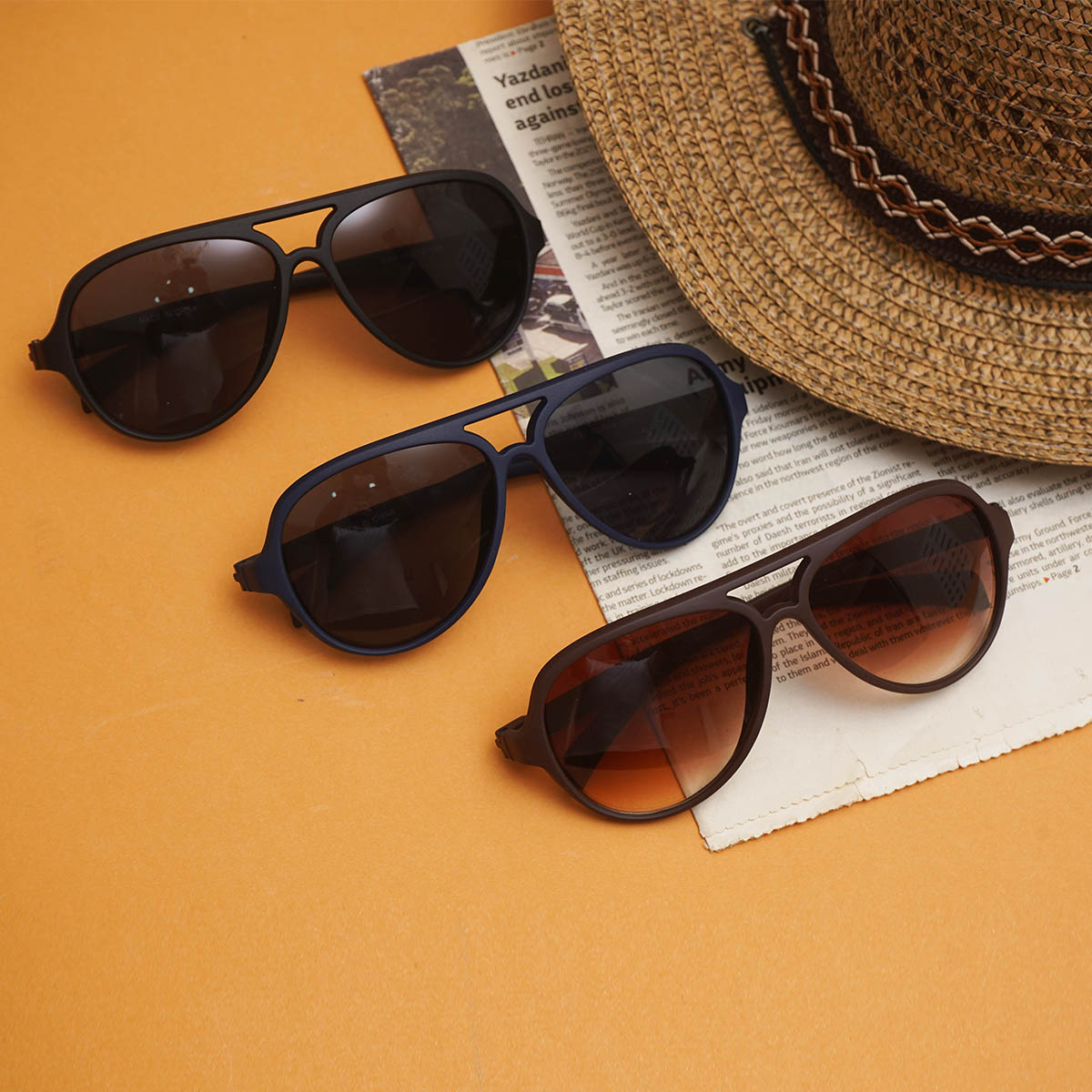 عینک مردانه قهوه‌ای مدل Aras