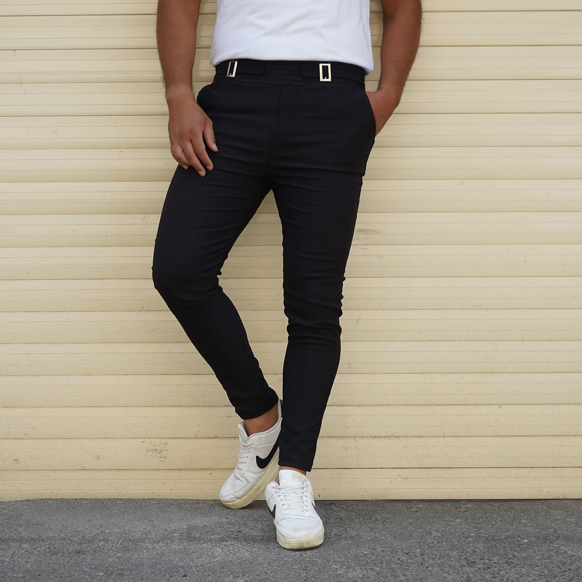 شلوار اسلش مردانه مشکی مدل Keysan