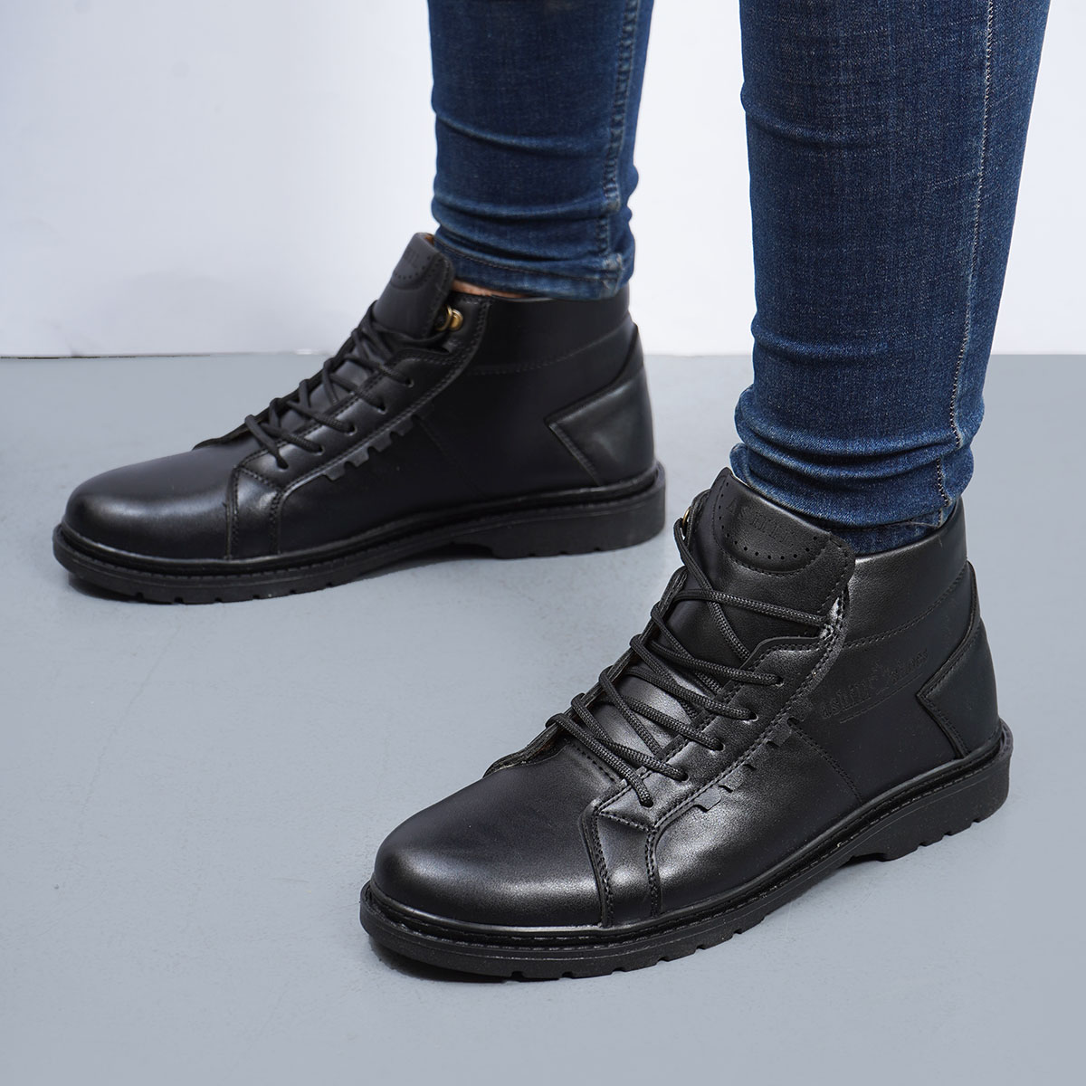 نیم بوت مردانه مشکی مدل Ashil