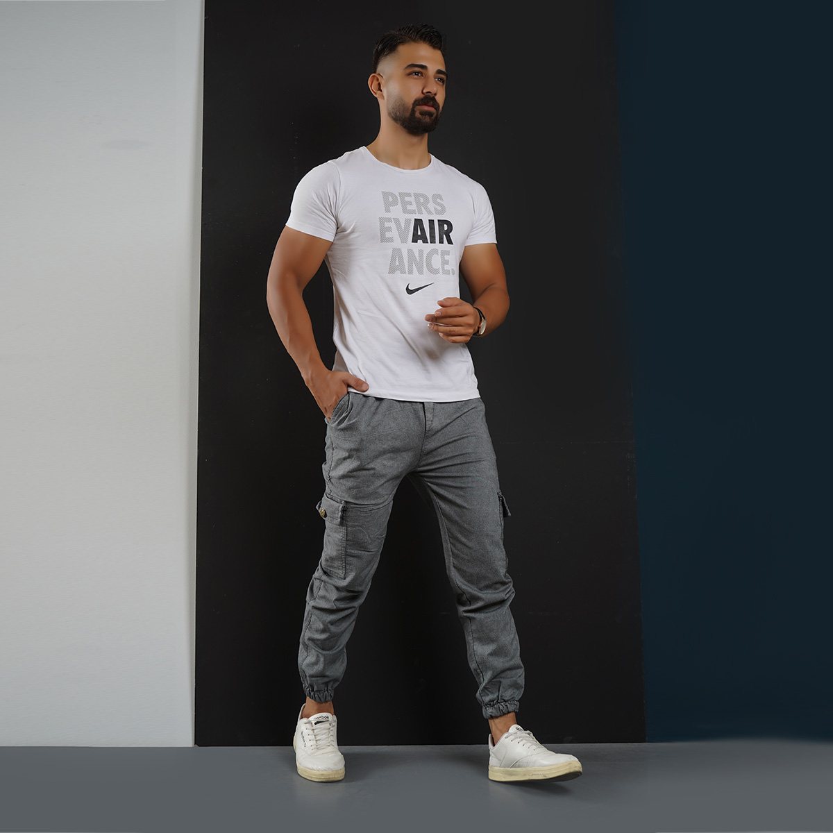 شلوار اسلش طوسی مردانه مدل ARAZ