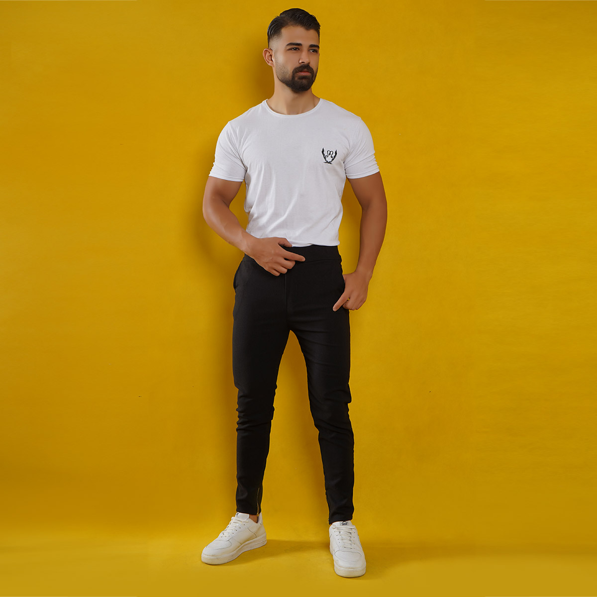 شلوار اسلش مردانه مشکی مدل Kian