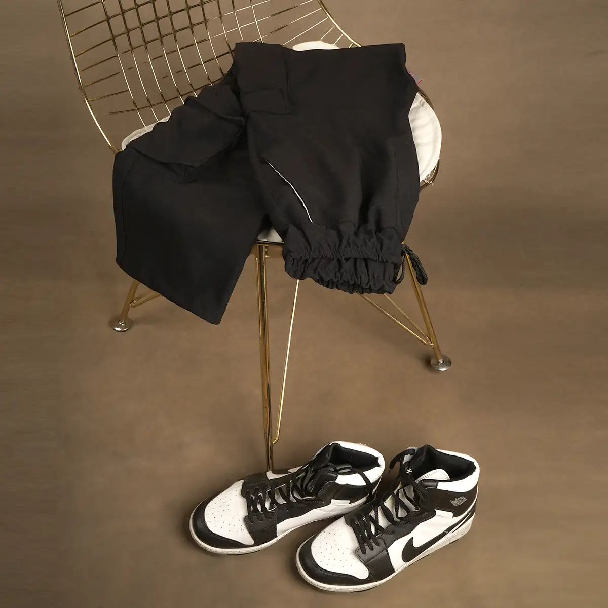 شلوار کارگو مردانه مشکی مدل ARON