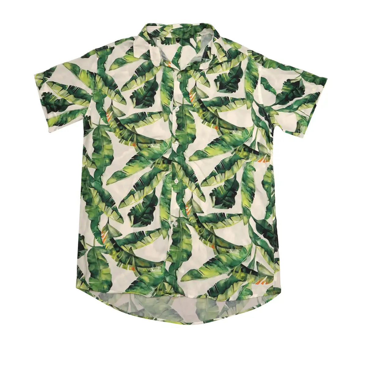 پیراهن مردانه هاوایی مدل PANO برگ موزی Z161